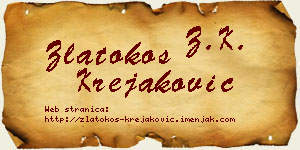 Zlatokos Krejaković vizit kartica